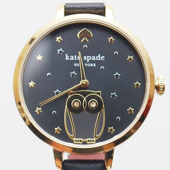 kate spade Accessories - Kate Spade Women's Metro Owl Leather Strap Watch KSW9067